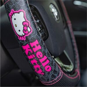 Hello Kitty Black and Pink Steering Wheel Cover